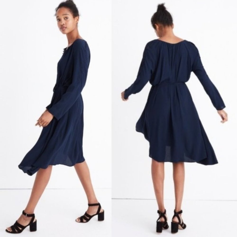 Madewell Navy‎ Midi Dress, Size S